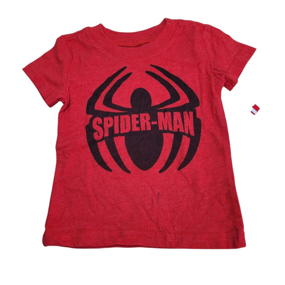 Marvel Spider-Man Toddler T-Shirt Red Short Sleeve Graphic Tee Size 12 Months